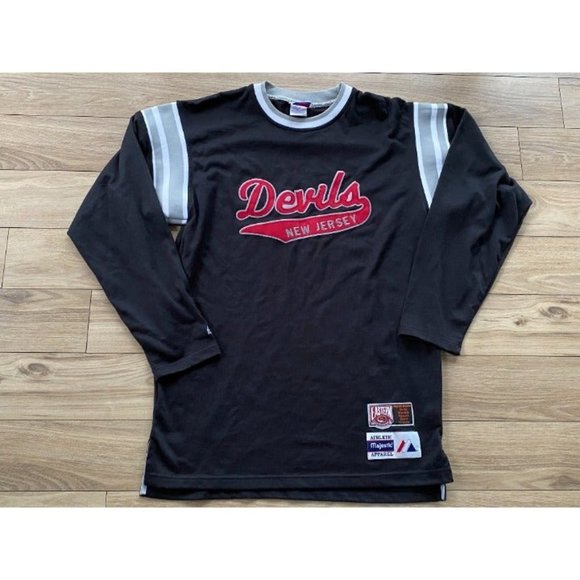 New Jersey Devils Majestic Long Sleeve Shirt (Medium) - Picture 1 of 4